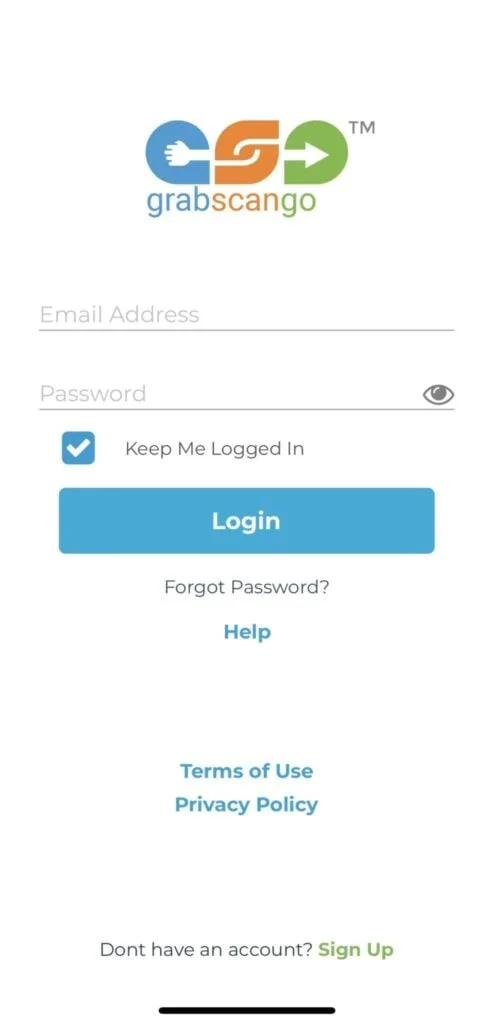 Log Into Your Account screenshot