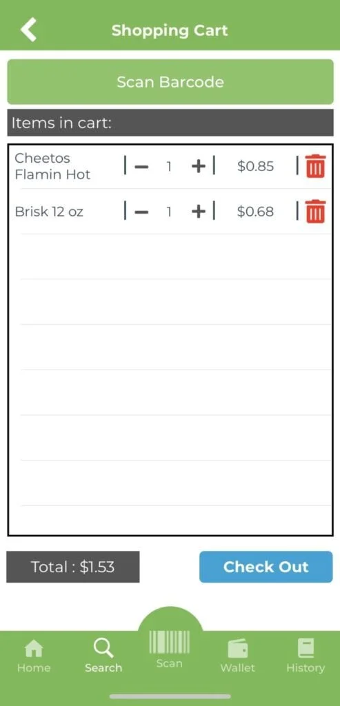 Check Out and Pay for Products screenshot
