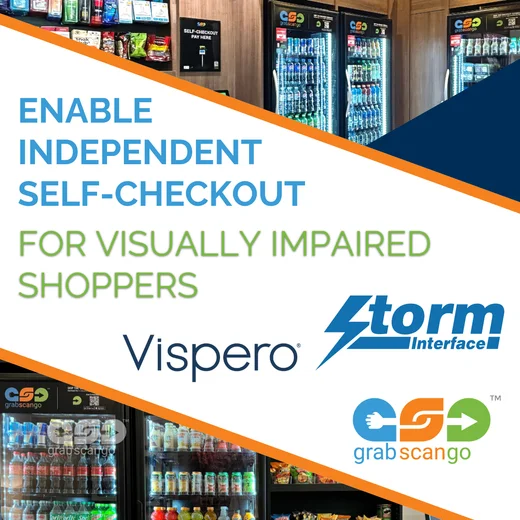 Accessible self-checkout for visually impaired shoppers