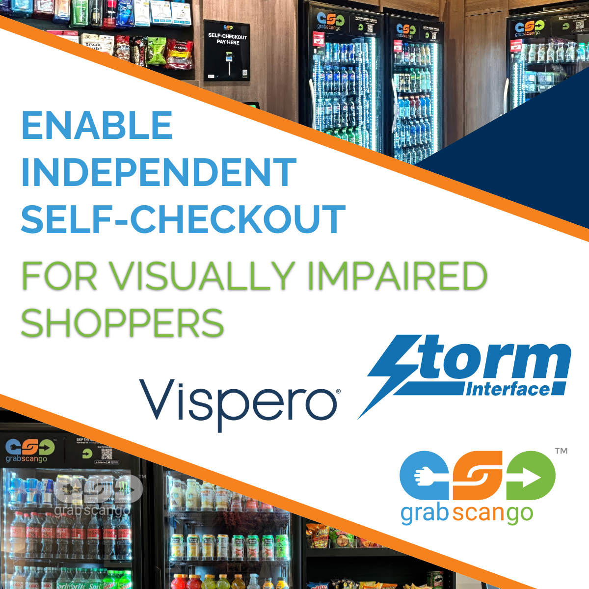 Accessible self-checkout for visually impaired shoppers